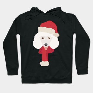 Christmas Poodle Dog Face Hoodie